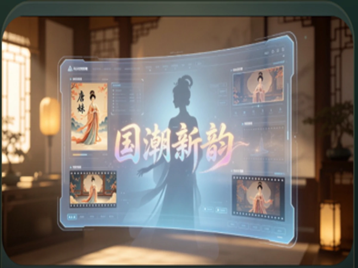 AI创作界面东方风格